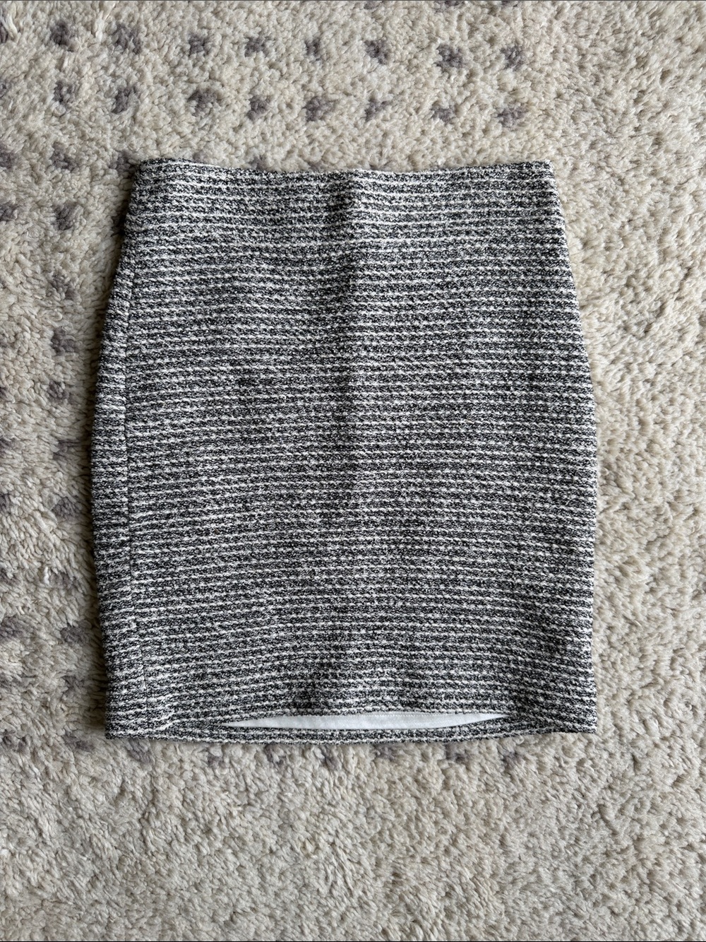 Classic Black & White Tweed Pencil Skirt 0P